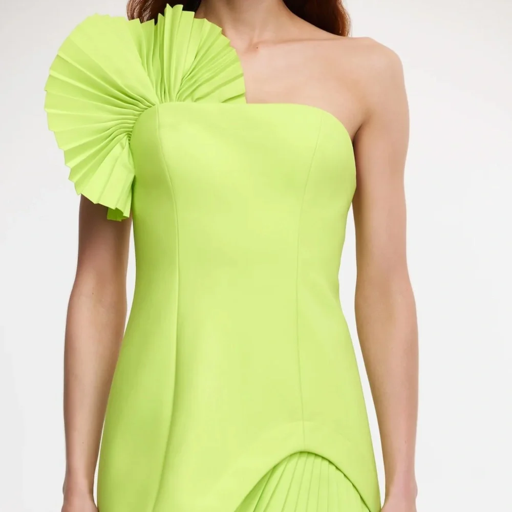NEW Acler Aberfoyle Mini Dress - Lime Green - Picture 4 of 11